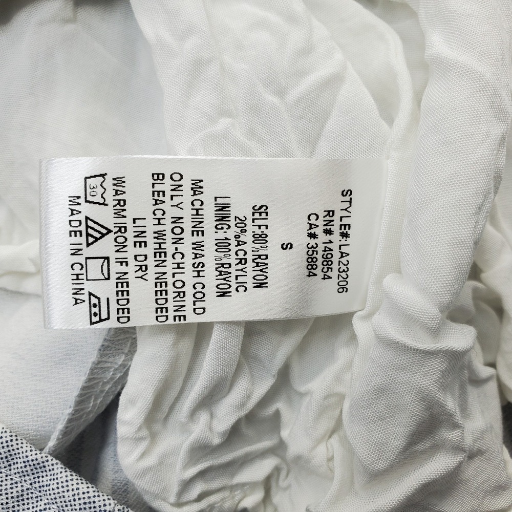 SAGE The Label‎ Mini Dress Women's S Navy White Striped Lined Tie Strap Back Zip - Picture 9 of 10
